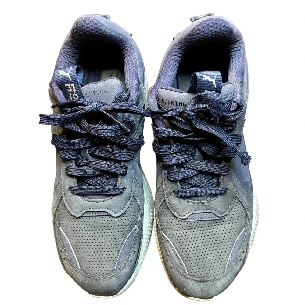 Puma RS-X Running System Shoes Mens Size 12‎ Blue Gray Chunky Sneakers Athletic